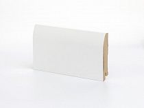 К-20 100 мм широкий белый крашенный напольный плинтус МДФ